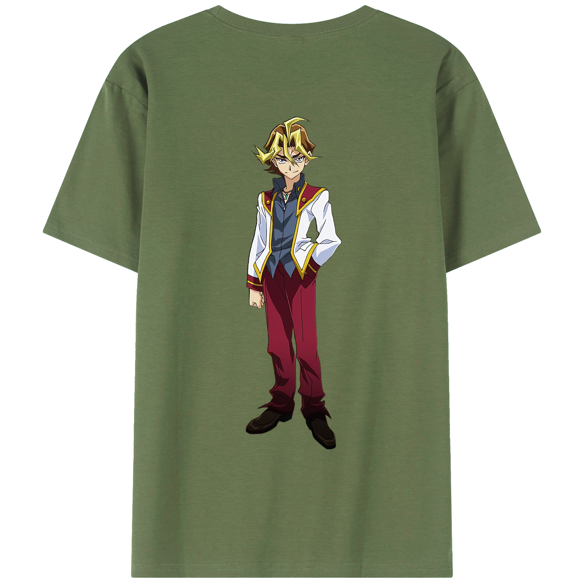 （画像用） 遊☆戯☆王 Yu-Gi-Oh! 綿100％ メンズ半袖Tシャツ（バックプリント） 通気性